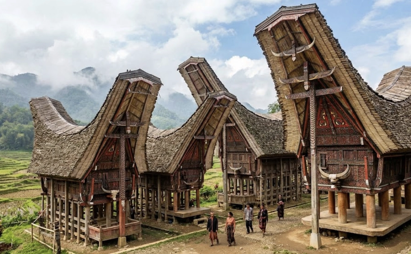 Traditional Tongkonan houses in Tana Toraja, Sulawesi